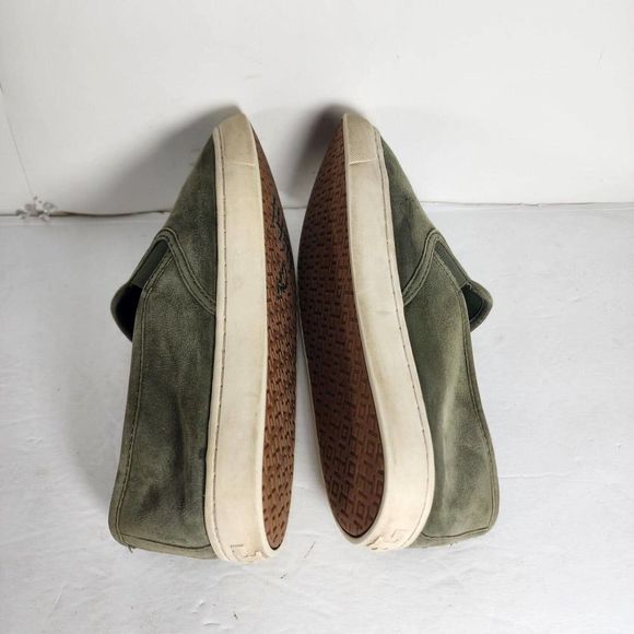 TORY BURCH Women's Jesse Size 10 M Green Suede Slip-On Flat Sneaker - Picture 11 of 12